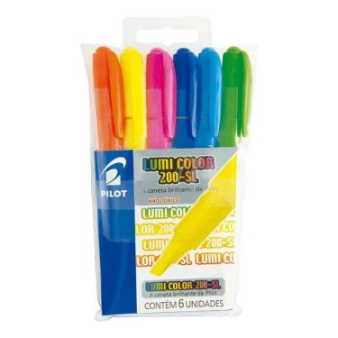 Imagem de Pincel marca texto 200 SL Lumi Color 6 cores Pilot
