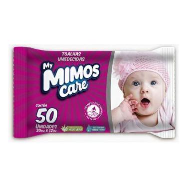 Imagem de Toalha Lenço Umedecido My Mimos Care 50 Toalhinhas Rosa