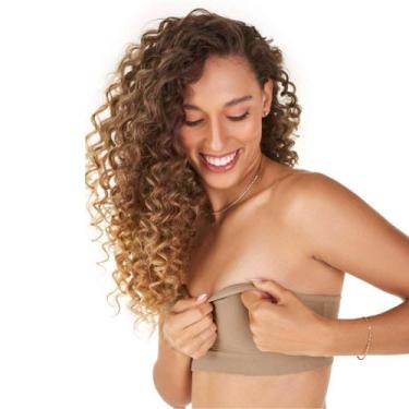 Imagem de Sutiã Zee Rucci Alças Removíveis  silicone na borda do Bojo, Bege, 44