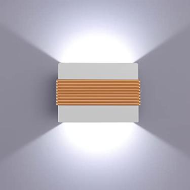 Imagem de Kawell Arandelas de parede LED modernas para cima e para baixo, lâmpada de parede LED criativa para ambientes internos e externos, luminária de parede de corredor de 10 W, para quarto, sala de estar