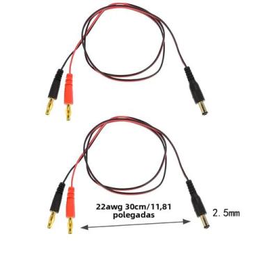 Imagem de Cabo De Carregamento Para Transmissor Futaba TX 2 Peças Plugue DC 5.5m