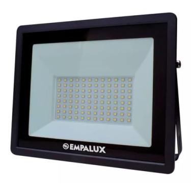 Imagem de Projetor Led 100W 6500K Preto Empalux 7500 Lumens IP66 Bivolt EMPALUX