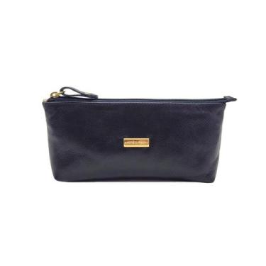 Imagem de Necessaire Para Maquiagem Feminina Couro Legítimo Lançamento Cores - A