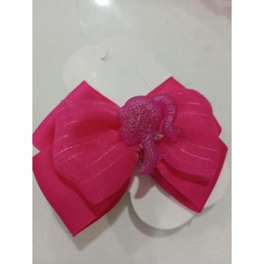 Imagem de Laço de cabelo infantil rosa pink e detalhes  - Marilene