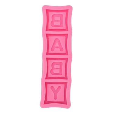 Imagem de Pssopp Baby Letter Silicone Mold, Molde de Vela de Chocolate 3D para Capota de Decoração de Bolo de chá de bebê