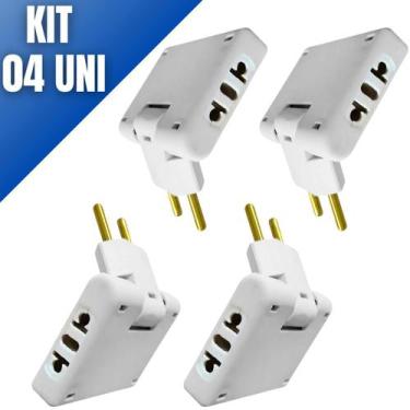 Imagem de Adaptador Tomada Pino Grosso e Fino 03 Entrada 10a 20a Bivolt Articula