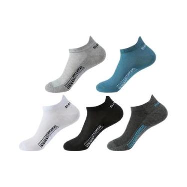 Imagem de 10 Pares de Meias de Barco Masculinas - Respiráveis, Absorventes de Su