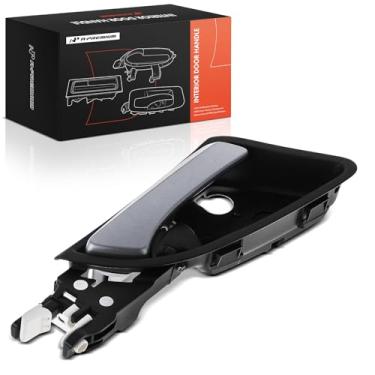 Imagem de A-Premium Maçaneta interna do lado do passageiro dianteiro ou traseiro direito compatível com Honda Accord 2008-2012, Accord Crosstour 2010-2011, caixa preta com alavanca prata