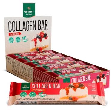 Imagem de Collagen Bar Cheesecake de Frutas Vermelhas - Fonte de Proteínas e Colágeno - Saúde e Sabor - 10 Unidades - Nutrify