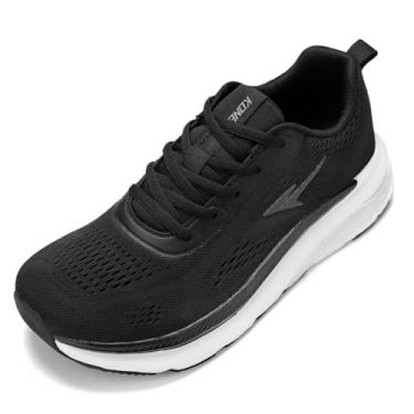 Imagem de KDN Tênis Masculino Com Biqueira Larga, Amortecimento, Corrida De Estrada, Antiderrapante, Caminhada, Para Pés, Sola Macia E Confortável, Largura Atlética