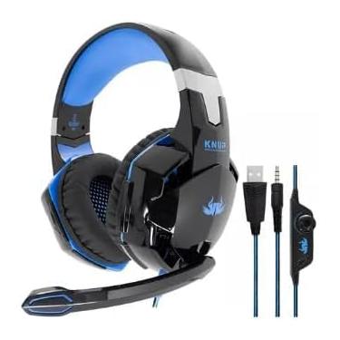 Imagem de Headset Knup Kp455a Gamer Com Microfone Pro (Azul)