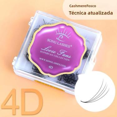 Imagem de Extensões De Cílios Profissionais Com Base Pontuda 4D, Fios Soltos Pré