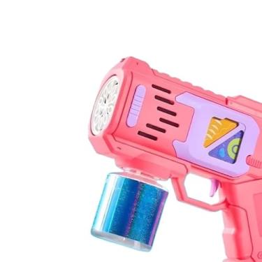 Imagem de Lança bolhabazuca bolha de sabão automatico com luz brinquedo para crianças(PISTOLA bubble ROSA)