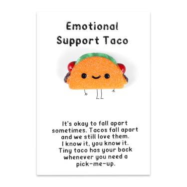 Imagem de PLwelth Pocket Hug Taco Token Cute Food Emotional Support Gifts with Inspirational Positive Greeting Card for Friends Coworkers Employee Long Distance Relationship Birthday Christmas Gift Funny Gifts