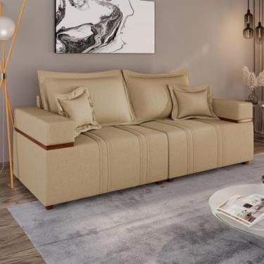 Imagem de Sofá Living Verona 3 Lugares 2,00m Castor - Tudo de Móveis