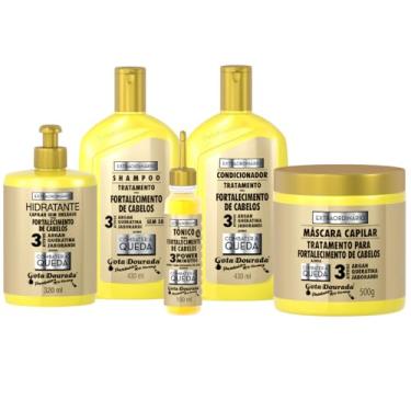 Imagem de Kit Gota Dourada Extraordinário e Máscara 500g com Creme de Pentear 320ml e Tônico Capilar 100ml