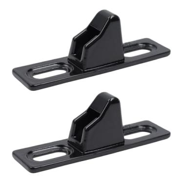 Imagem de Mewutal 2 peças de porta deslizante de aço inoxidável preto de vidro deslizante trava de porta de substituição de ferragens para janela (preto)