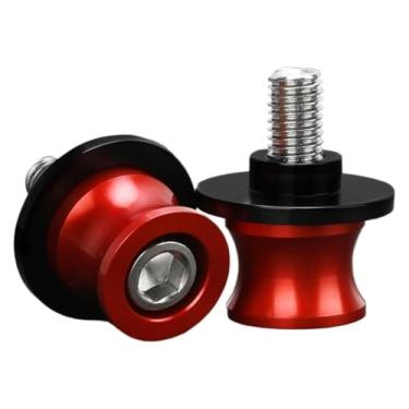 Imagem de BYYINGSUS Acessórios de motocicleta de 8 mm Carretéis de braço oscilante parafusos de suporte deslizantes compatíveis com Z800 Z 800 2013-2017 2018 2019 2020 2021 2022 2023 (vermelho M8)