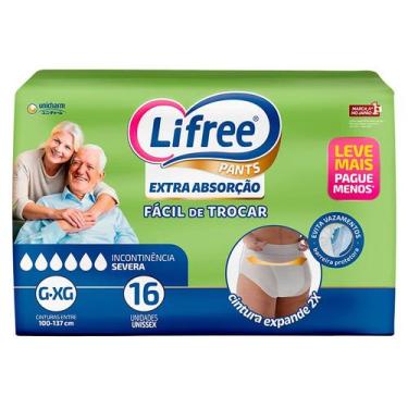 Imagem de Fralda Lifree Extra Absorção G/XG - 16 Unidades