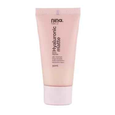 Imagem de Base Líquida com Ácido Hialurônico Matte - Nina Makeup