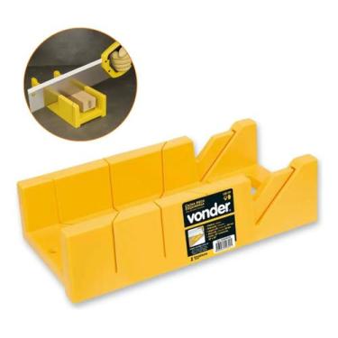 Imagem de Caixa Meia Esquadria Gabarito Corte 45 E 90 Graus Vonder