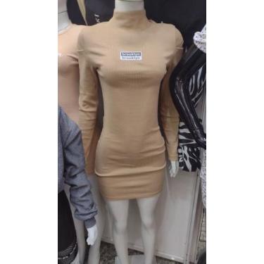 Imagem de Vestido manga longa - Kausando impacto , Marrom, unico