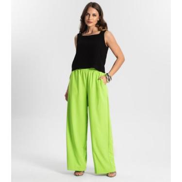 Imagem de Calça Feminina Pantalona Endless Verde, M, Verde