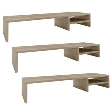 Imagem de Kit 03 Suportes Para Monitor Stand Home Office Lap 90 cm L03 Amadeirad
