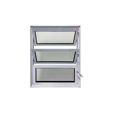 Imagem de Vitro Basculante de Alumínio Branco 60x80 Linha 25