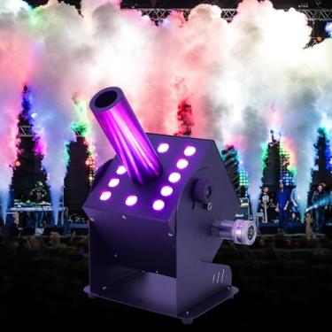 Imagem de Máquina de jato de CO2, 12 RGB LED Digital Co2 Canhão DMX 512 Controle Co2 Neblina 5,8 m Altura do Jato para Festa Casamento DJ Boate Show Eventos