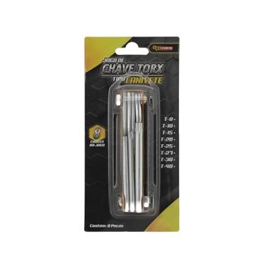 Imagem de JOGO DE CHAVE TORX TIPO CANIVETE C/ 8PÇS - CM36
