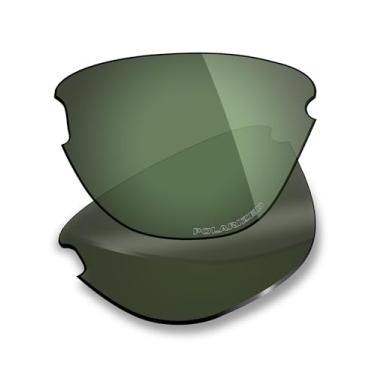 Imagem de Mryok Lentes de reposição polarizadas Plus para óculos de sol Oakley Frogskins Lite OO9374, HD Polarized, proteção UV, resistente a impactos e ajuste perfeito - Cinza verde