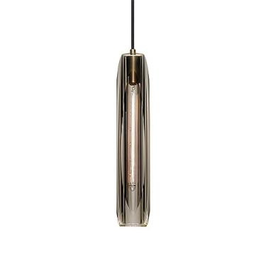 Imagem de Pós-moderno Tulipa Cobre Ouro Cristal Vertical Lustre Pendente Luz Sala de Estar Sala de Jantar Corredor Cabeceira Quarto Decoração de Casa Lâmpada (Cor: Cristal Transparente)