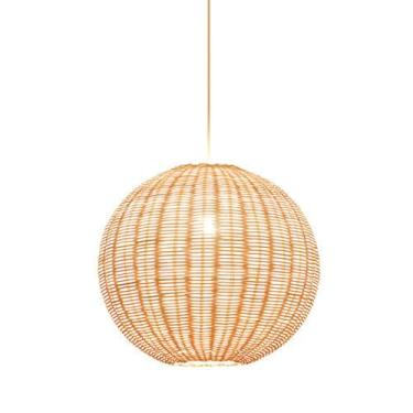 Imagem de Luminária pendente de vime estilo country, lustre para cozinha, ilha, mesa de jantar, luminária suspensa criativa para restaurante com design rural retrô