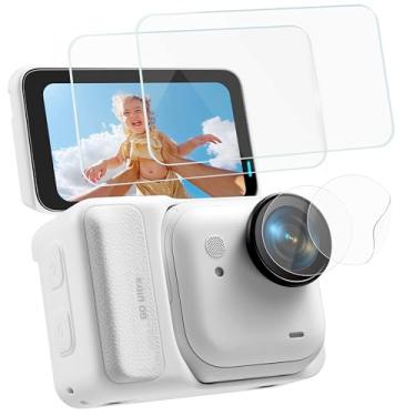 Imagem de Protetor de tela de lente para Insta360 GO Ultra, vidro temperado de dureza 9H, película transparente HD e protetores de lente para acessórios Insta 360 GO Ultra, revestimento hidrofóbico e oleofóbico