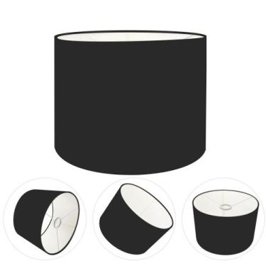 Imagem de Cúpula Abajur Cilíndrica Cp-8013 Ø30x30cm Preto - Vivare