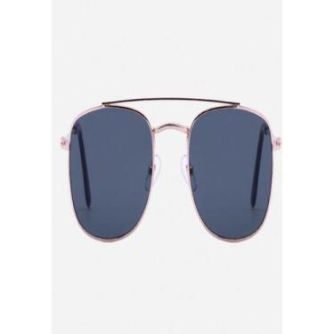 Imagem de Óculos De Sol UVA Quadrada Rainbow Dourado com Preto - Palas Eyewear
