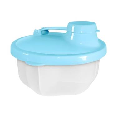 Imagem de Porta Leite Em Pó Com Medidor Dosador Pote Para Leite Bebê (Azul)