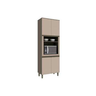 Imagem de Paneleiro de Cozinha Modulado Connect 4 Portas (1 Forno) 71,5cm Duna/Cristal - Henn