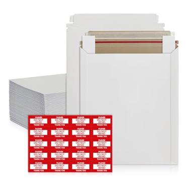 Imagem de Envelopes rígidos 22 x 30 cm com 200 tiras laterais para proteção extra contra dobras - pacote com 100 - autoadesivo com tira para documentos, fotos, CDs, revistas e literatura