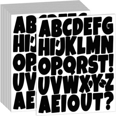 Imagem de Bemeol Letras para quadro de avisos, 1026 peças, 5 cm, letras autoadesivas, letras autoadesivas, para quadro de pôster, sala de aula, caixa de correio, porta, decoração de casa (preto)