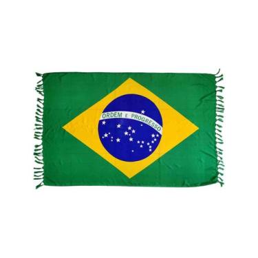 Imagem de Canga de Praia Poliéster Estampa Bandeira do Brasil - Sarat Moda India