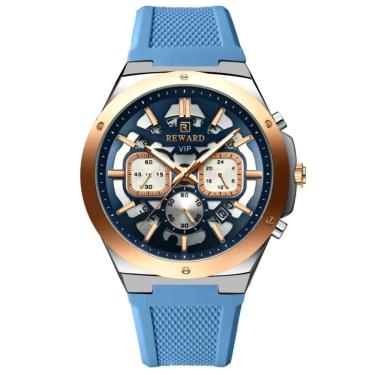 Imagem de Relogio masculino quartzo multifuncional casual pulseira de silicone impermeavel