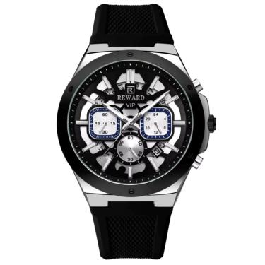 Imagem de Relogio masculino quartzo multifuncional casual pulseira de silicone impermeavel