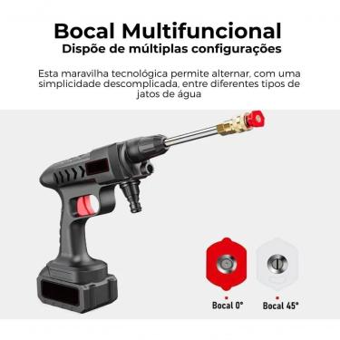 Imagem de Lavadora De Alta Pressão Sem Fio Portátil C- Pulverizador, Garrafa De Espuma E Acessórios