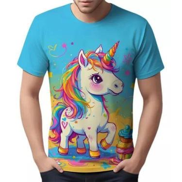 Imagem de Camisa Camiseta Color Unicornios Coloridos Arco Iris Amor 2 - Loja Din