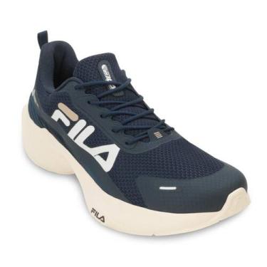 Imagem de Tênis Fila Progress Lite e Meia FL25, 39, Marinho, Branco