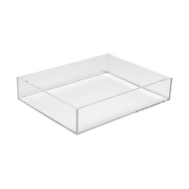 Imagem de Bandeja de Acrílico Hara Transparente Lisa Alta 33x23 cm
