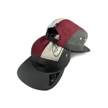 Imagem de Boné Anth Co Five Panel Half Signature Cinza Bordô-Masculino