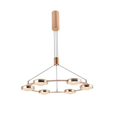 Imagem de PENDENTE BEEP PRETO E DOURADO (D)66CM (C)0CM (L)0CM (A)6CM 6X7,5W 3000K 2300LM LED